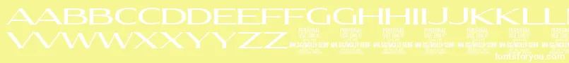 MollySerifXE Me PERSONAL Font – White Fonts on Yellow Background