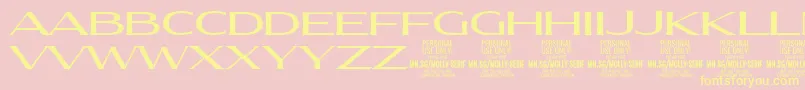 MollySerifXE Me PERSONAL Font – Yellow Fonts on Pink Background