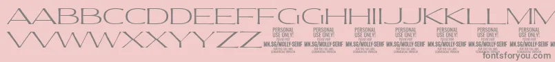 MollySerifXE Th PERSONAL Font – Gray Fonts on Pink Background