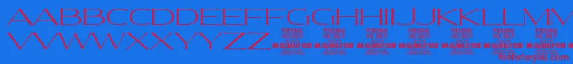 En savoir plus sur la police MollySerifXE Th PERSONAL Police MollySerifXE Th PERSONAL – polices rouges sur fond bleu