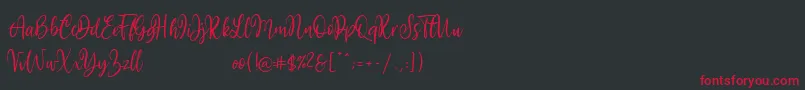 Mollywood Font – Red Fonts on Black Background