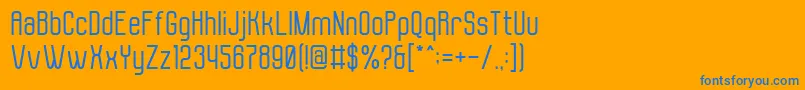 Molor Font – Blue Fonts on Orange Background