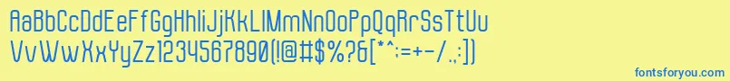 Czcionka Molor – niebieskie czcionki na żółtym tle