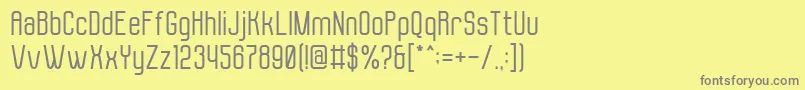 Шрифт Molor – серые шрифты на жёлтом фоне
