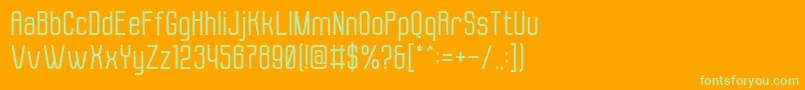 Molor Font – Green Fonts on Orange Background