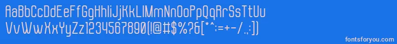 Molor Font – Pink Fonts on Blue Background