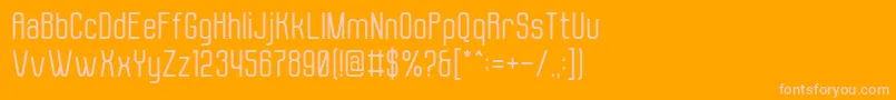 Molor Font – Pink Fonts on Orange Background