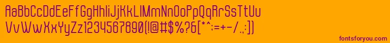 Molor Font – Purple Fonts on Orange Background