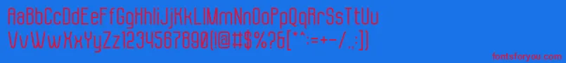 Molor Font – Red Fonts on Blue Background