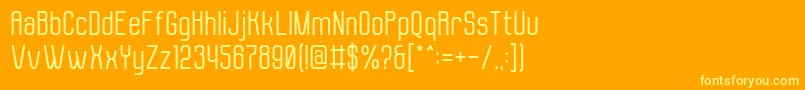 Molor Font – Yellow Fonts on Orange Background