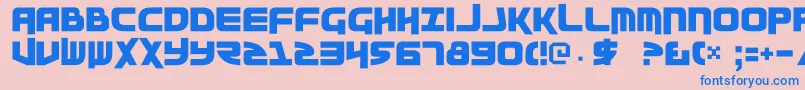 moltors Font – Blue Fonts on Pink Background