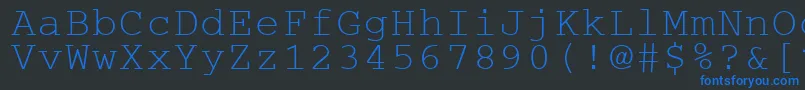 Cougel Font – Blue Fonts on Black Background