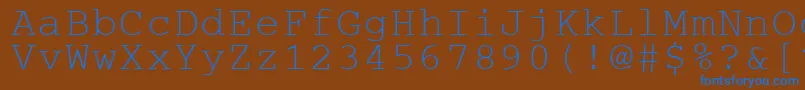 Cougel Font – Blue Fonts on Brown Background
