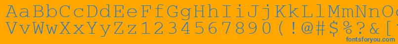 Cougel Font – Blue Fonts on Orange Background