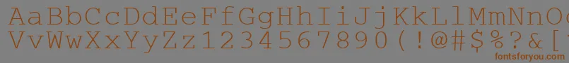 Cougel-Schriftart – Braune Schriften auf grauem Hintergrund