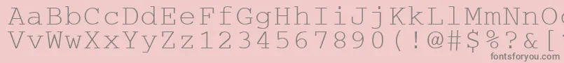 Cougel Font – Gray Fonts on Pink Background