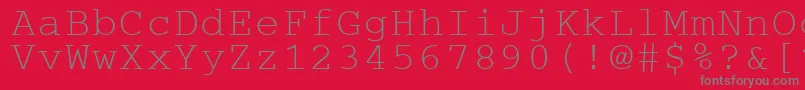 Cougel Font – Gray Fonts on Red Background