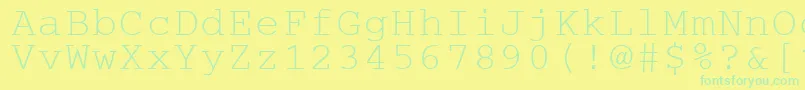 Cougel Font – Green Fonts on Yellow Background