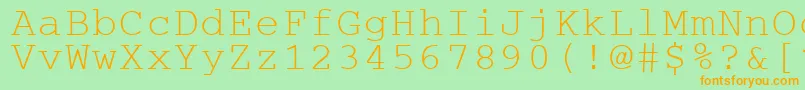 Cougel Font – Orange Fonts on Green Background