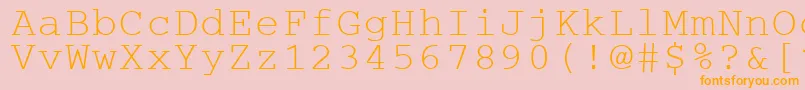 Cougel Font – Orange Fonts on Pink Background