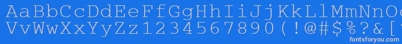Cougel Font – Pink Fonts on Blue Background