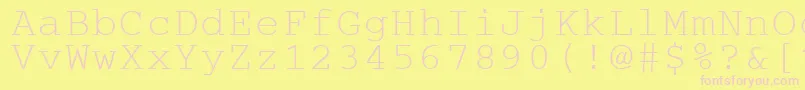 Cougel Font – Pink Fonts on Yellow Background