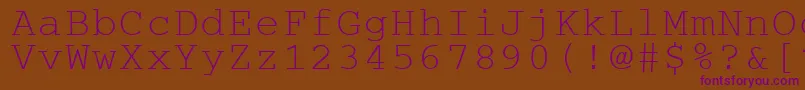 Cougel Font – Purple Fonts on Brown Background