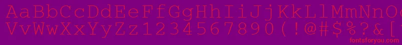 Шрифт Cougel – красные шрифты на фиолетовом фоне
