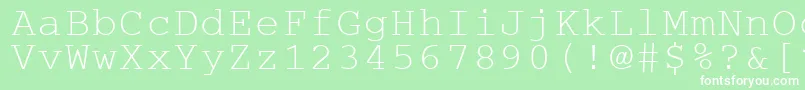 フォントCougel – 緑の背景に白い文字