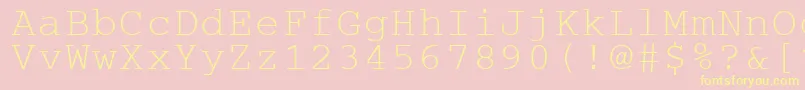 Cougel Font – Yellow Fonts on Pink Background