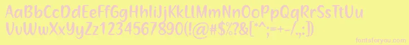 More about Mommys Kitchen by Situjuh 7NTypes Font Mommys Kitchen by Situjuh 7NTypes Font – Pink Fonts on Yellow Background