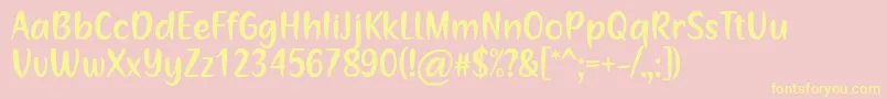 fuente Mommys Kitchen by Situjuh 7NTypes – Fuentes Amarillas Sobre Fondo Rosa