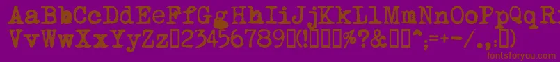 Шрифт MomРѕt    – коричневые шрифты на фиолетовом фоне