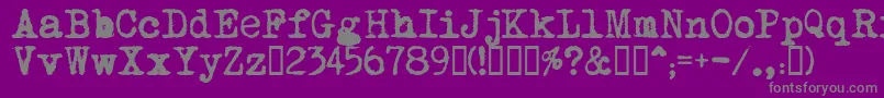 フォントMomРѕt    – 紫の背景に灰色の文字