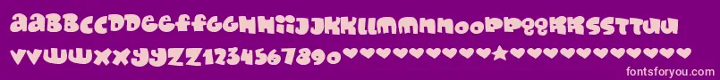 MONAFONT Font – Pink Fonts on Purple Background