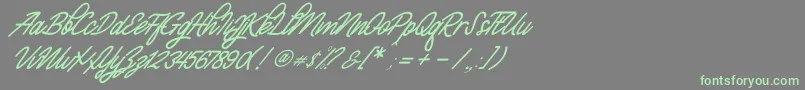 fuente Monalisa Script Demo – Fuentes Verdes Sobre Fondo Gris