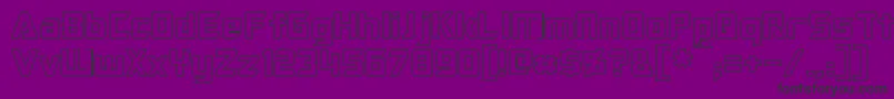 OptimusHollow Font – Black Fonts on Purple Background