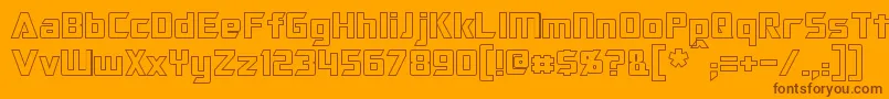 OptimusHollow Font – Brown Fonts on Orange Background