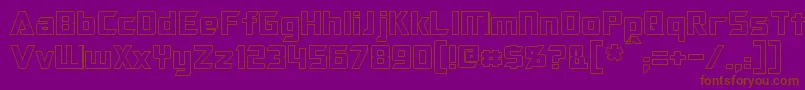 OptimusHollow Font – Brown Fonts on Purple Background