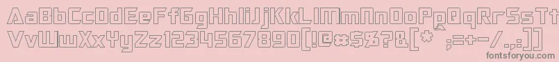 OptimusHollow Font – Gray Fonts on Pink Background