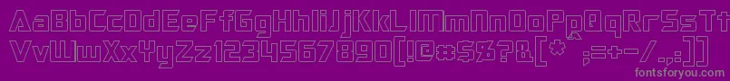 OptimusHollow Font – Gray Fonts on Purple Background