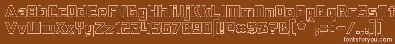 OptimusHollow Font – Pink Fonts on Brown Background