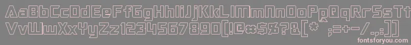 OptimusHollow Font – Pink Fonts on Gray Background