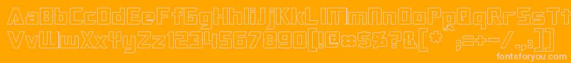 OptimusHollow Font – Pink Fonts on Orange Background