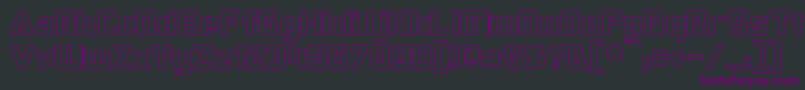 OptimusHollow Font – Purple Fonts on Black Background