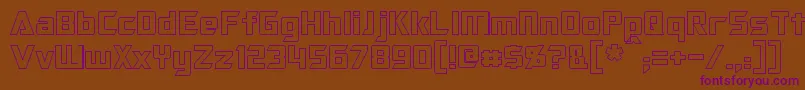 OptimusHollow Font – Purple Fonts on Brown Background