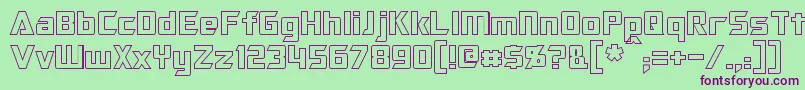 OptimusHollow Font – Purple Fonts on Green Background