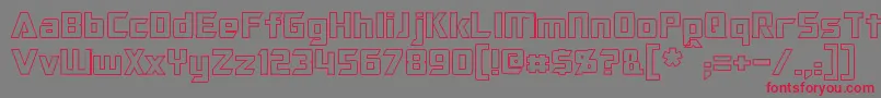 OptimusHollow Font – Red Fonts on Gray Background