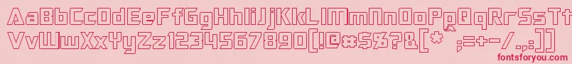 OptimusHollow Font – Red Fonts on Pink Background