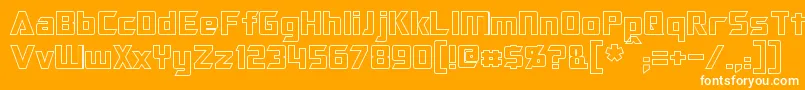 OptimusHollow Font – White Fonts on Orange Background